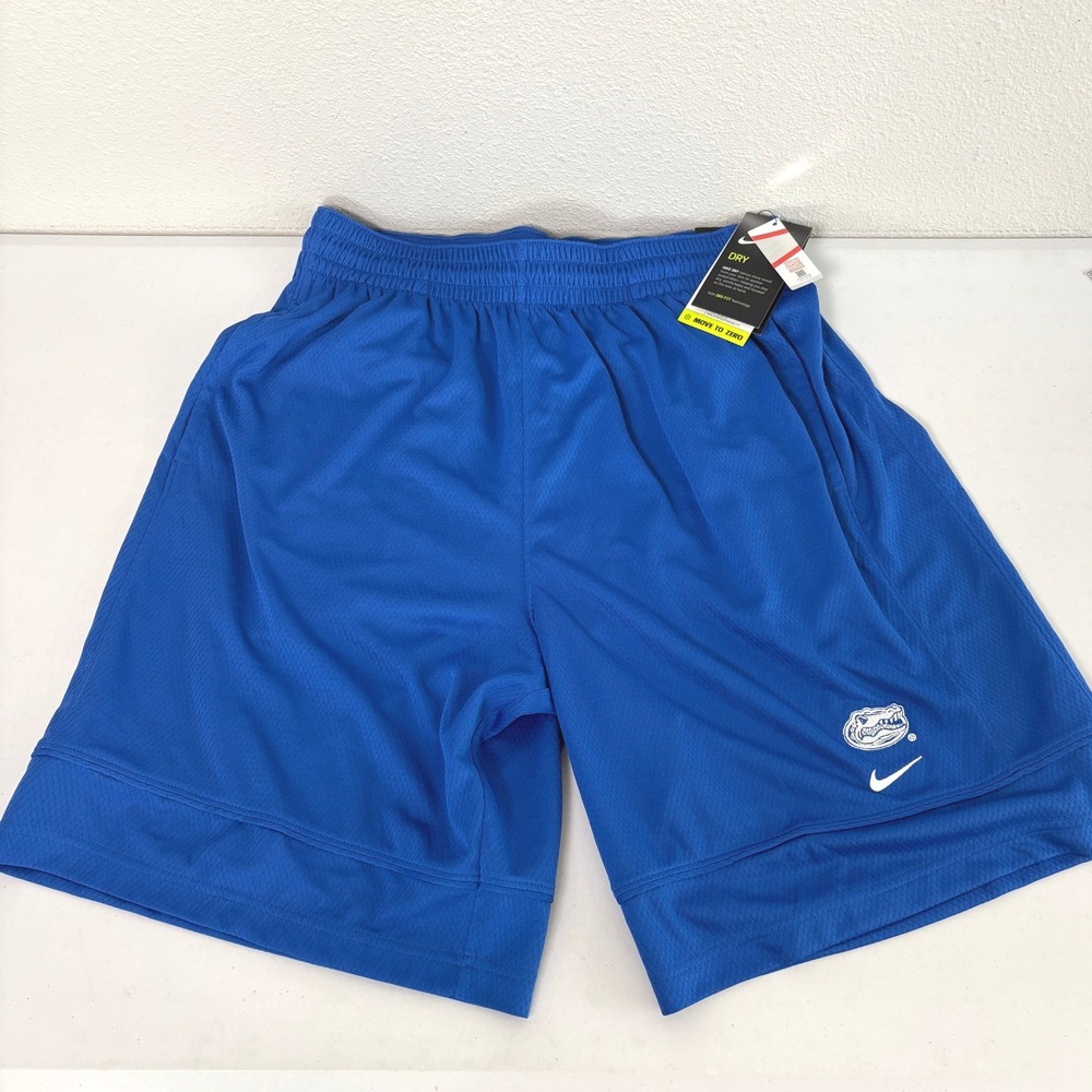 Nike Florida Gators Shorts Mens L Blue Dri-FIT Mesh Athletic Standard Fit NWT